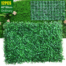 The Evergreen Veil | 60×40cm Artificial Boxwood Hedge Privacy Screen Panels, 12-Piece Set