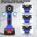 21V Cordless Power Drill,Handheld Screwdriver Drill Set with 25+1 Torque Setting,1.5AH Li-ion Battery&Fast Charger,2-Gear Drill