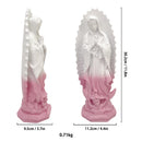 12-Inch Mexico Virgin Mary Figurines Catholic Blessed Mother Guadalupe Sculpture Resin Religious Statue Home Room Decoration