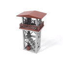Military MOC Sentry Building Block Soldier Sandbag Fence Cannon Shell Barbed Wire Weapon Rack Training Field Watchtower Toy K018
