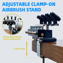 OPHIR Airbrush Holders with 1/8 & 1/8 Splitter for 4pcs of Gravity Airbrush for Model Paint Hobby Craft Cake Painting AC121