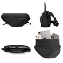 BANGE Men Oxford Waterproof Multifunction Hard Shoulder Bags Messenger Chest Sling Crossbody Bags Travel For 7.9 inch iPad