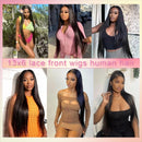 13x6 HD Lace Human Hair Wig Pre Plucked Bone Straight Lace Front Human Hair Wigs For Woman 200 Density 5x5 HD Lace Closure Wig 13x6 HD Lace Front Wigs Human Hair 200 Density Soft Silky Straight Human Hair Lace Frontal Wigs fo