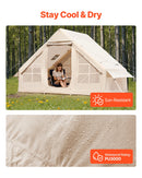 VEVOR Inflatable Tents for Camping Easy Setup Blow up Tent with Hand Pump 300D Oxford Tent with Stove Jack Storage Bag Included