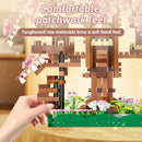 Building block toy pink cherry blossom treehouse rainbow treehouse building block children's parent-child assembly toy