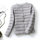 2024 New European Women Spring Autumn Light Duck Down Fabric Lightweight Coat Female Windbreaker Parka Down Jackets Plus Coats