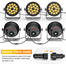 Yiflamefly 4件装18颗LED帕灯200W LED舞台灯4合1 RGBW舞台照明射灯带DMX512适用于派对婚礼DJ
