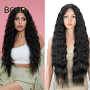BELLA 蕾丝假发 合成深波浪卷假发 金色假发 粉色 30 英寸假发 适用于黑人女性 Cosplay