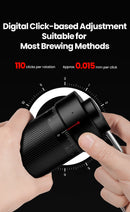 MHW-3BOMBER R3 Pro Upgrade Manual Coffee Grinder 0.015mm/Click Conical Burr for Espresso Pour Over Adjustable Barista Tool
