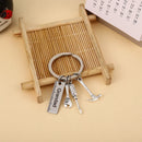 Fashion Dad Letters Keychains Creative Hammer Screwdriver Wrench Keyring Handbag Decor Tassel Hanging Pendant Father's Day Gifts