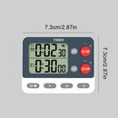 Dual Digital Timer Multifunctional Count UP/Down Timer with Memory Function Cooking Timer for Gym Office Laboratory