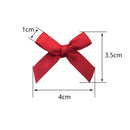 50Pcs/Lot 3.5*4cm Colourful Ribbon Bows Polyester Handmade Satin Bow DIY Sewing Crafts Decoration Gift Bouquets Party 2030