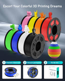SUNLU 10公斤 PETG/ABS 耗材 10卷 3D打印线材 1公斤/卷 1.75毫米 100% 线材整齐排列 适用于欧美地区3D打印