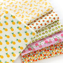 Graceful Pink Green Stripe Fruit  Series Apple Banana Printed Cotton Fabric 50x160cm For DIY Sewing Bedding Quilting Cloth Decor