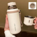 The Emberline | Double-Wall Vacuum Thermos Flask with Tea Strainer, 600/800ml