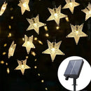 Solar Star String Lights Outdoor Waterproof LED Solar Powered Fairy Lights For Christmas Patio Garden Yard Porch Wedding Decor
