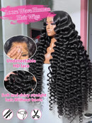 40 42 Inch HD Loose Deep Wave 13x6 Lace Front Human Hair Wigs Brazilian Curly Water Wavy 13x4 Lace Frontal Wigs For Women 250%