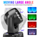 Yiflamefly 2件套摇头灯，带19颗15W RGBW LED DMX512舞台灯，适用于DJ卡拉OK舞厅KTV迪斯科酒吧舞台照明