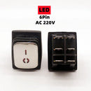 KCD4不锈钢防水船型开关 ON-OFF 4/6脚带灯电源开关 16A 250V/20A 125VAC
