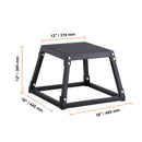 SucceBuy 12/18 Inch  Jump Box Anti-Slip Fitness Exercise Step Up Box For Home Gym Training Conditioning Strength Training