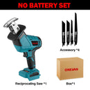 ONEVAN 3600W 无刷无绳往复锯 12000SPM 木材金属管切割锯 家用电动工具 适用于牧田电池针