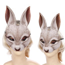 Half Face Rabbit Mask Adult Halloween Animal Head Masks Party Cosplay Mask Easter Carnival Masquerade Accessories Shooting Props