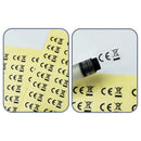 Europe Union Standard CE Trash Bin Label WEEE Recycling Logo Transparent Self-adhesive CE Sticker 200pcs