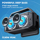 The Thunder Peak | 100W Portable Deep-Bass Bluetooth Speaker, IPX6 Waterproof