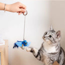 Wall‑Mounted Sound‑Activated Plush Bird Catnip Toy, Interactive Kitten Chasing Teaser, Indoor Pet Play Entertainment Accessory