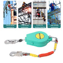 Self Retracting Lifeline 330lbs Fall Arrester Fall Protection with Alloy Steel Hook & Steel Wire Rope 23ft 7m