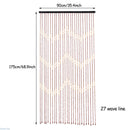 Natural Wood and Bamboo Beaded Curtain Fly Screen Porch Doorway For Bath Bedroom