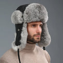 2025 New Winter Hat For Men Real Rabbit Fur Ear Cap Warm Winter Men Hat Fur Beret Russian Hats High Quality to Keep Warm