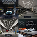 The Hive Mind | 680W Modular Hexagon LED Ceiling System — 14-Panel Workshop & Garage Grid