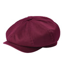 BOTVELA Newsboy Cap Men's Twill Cotton Eight Panel Hat Women's Baker Boy Caps Retro Big Large Hats Male Boina Black Beret 003