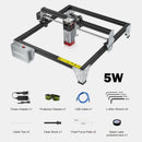LASER TREE K1 迷你激光雕刻机，带 5W 10W 激光头，激光雕刻切割机，木工 TTL 蓝光激光模块