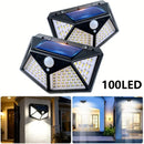 The Solar Sentry | 100-LED Motion-Sensing Solar Flood Light, 3 Modes, IP65