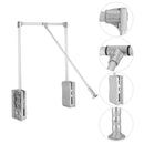 Lift/Pull Down Adjustable Width Wardrobe Clothes Hanging Rail Soft Return Space Saving