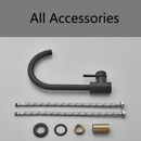 Matte Kitchen Faucet Deck Sinks Faucet High Arch 360 Degree Swivel Cold Hot Mixer Water Tap