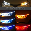 ANMINGPU 1pair Sequential DRL LED Strip Turn Signal Light Yellow Bright Flexible Drl Led Daytime Running Light for Car Headlight