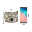 1PCS Travel Mini Sanitary Napkin Storage Bag Coin Money Card Lipstick Storage Bag Wallet Bag Flower Women's Small Cosmetic Bag