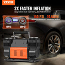 SucceBuy 10.6CFM Heavy Duty Air Compressor 30s Fast Inflation | Dual-Cylinder Portable Tire Inflator 12V 150PSI Offroad Air Pump