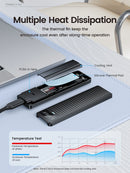ORICO M.2 NVMe SSD 硬盘盒 10Gbps USB3.2 Gen2 M2 硬盘盒外壳 简约设计 适用于 NVMe SATA 免工具 支持 UASP