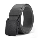 Men'S Tactical Belt In Black - Quick-Release Automatic Buckle, Durable Nylon, Perfect For Sports & Casual Wear