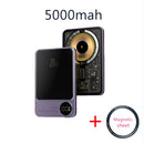 2024 New Transparent Macsafe Power Bank 15W Magnetic Wireless Charger For iPhone 12 13 14 15 Pro Power Bank External Auxiliary