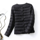 2024 New European Women Spring Autumn Light Duck Down Fabric Lightweight Coat Female Windbreaker Parka Down Jackets Plus Coats