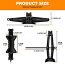 2 Ton Car Scissor Jack with Crank Handle, Lifting Range 11-39cm, Carbon Steel, Tire Repair Kit for Toyota Camry Corolla Prius