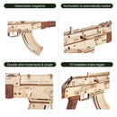 Robotime Rokr 自动步枪 AK-47 枪支积木模型拼搭套件玩具，儿童男孩生日礼物 - LQ901