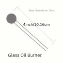 9pcs Clear/Mixed Color 4-inch Borosilicate Glass Tubes | High Safety, Glass Pipe with Bubble on the End, Heat-Resistant, Straws