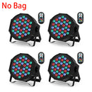 Datewink 4PCS 36LEDs Flat Par Lights With Bag RGB Stage Lighting Effect DMX512 For DJ Disco Wedding Party Nightclub Christmas