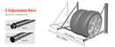 The Tire Ladder | Wall-Mounted Folding Tire Rack for Four Wheels up to 300 lbs